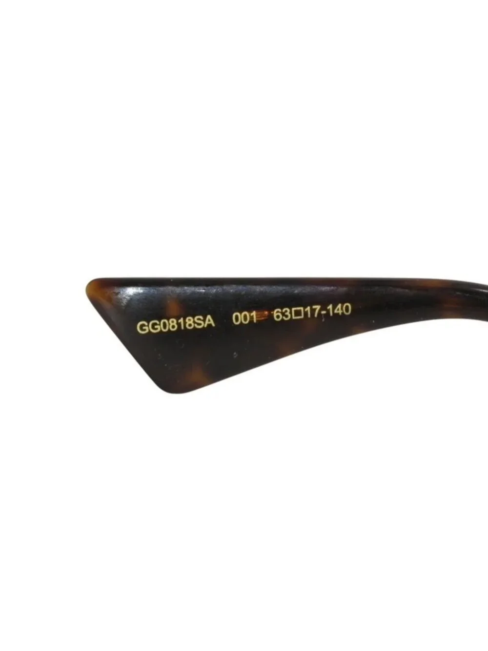 Gucci Sunglasses Eyewear 63 Gold Gray Metal Acetate